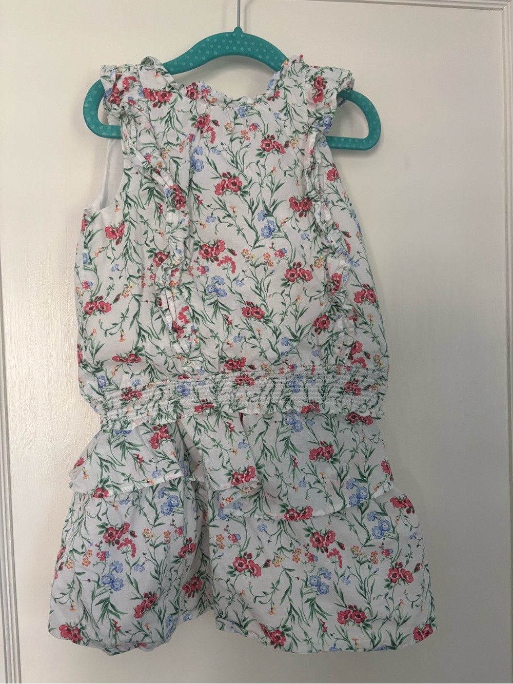 Janie and Jack White Floral Ruffle Tiered Dress